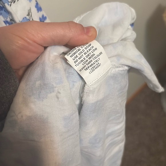 eShakti women's 100% cotton flower dress size 10 smocked back waist pockets - Picture 8 of 11